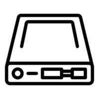 Computer mall icon outline vector. Store laptop vector