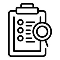 Clipboard data icon outline vector. Study case vector