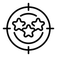 Review target icon outline vector. Online report vector