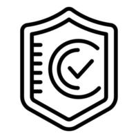 Courage shield icon outline vector. Business career vector