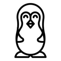 vector de contorno de icono de pingüino de zoológico. jungla de boletos