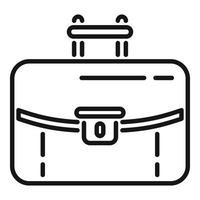 Briefcase bag icon outline vector. Work case vector