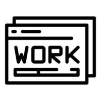 Work online icon outline vector. Earn making vector