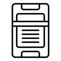 Smartphone museum ticket icon outline vector. Stub pass vector