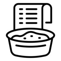 Flour menu icon outline vector. Chef food vector