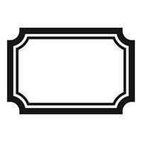 Old frame icon simple vector. Photo object vector