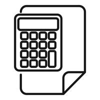 Calculator expertise icon outline vector. Business expert vector