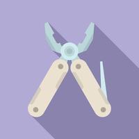 Business multitool icon flat vector. Army knife vector