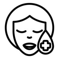 Face skin medical help icon outline vector. Health disease vector