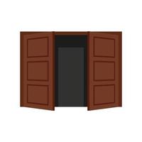 Open door icon flat isolated vector