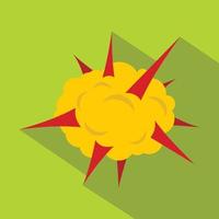 Power explosion icon, flat style vector