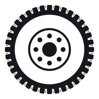 Gear wheel icon, simple style vector
