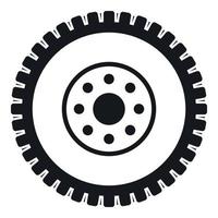 Gear wheel icon, simple style vector