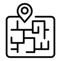 Parcel map icon outline vector. Cargo delivery vector