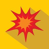 Heavy explosion icon, flat style vector