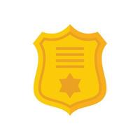 Prosecutor gold emblem icon flat isolated vector