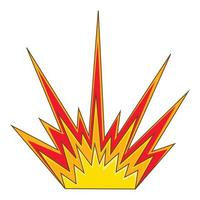 Explode flash icon, cartoon style vector