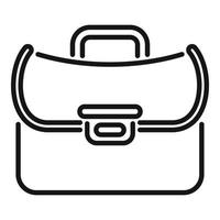 Solicitor briefcase icon outline vector. Business bag vector