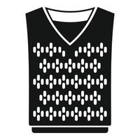Knitting vest icon simple vector. Wool knit vector