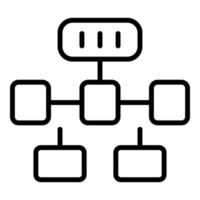 Flow scheme icon outline vector. Workflow process vector