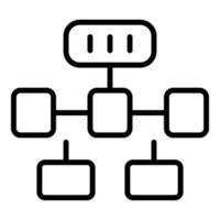 Flow scheme icon outline vector. Workflow process vector