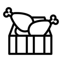 Street fast food icon outline vector. Crispy nugget vector