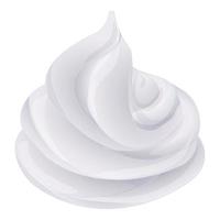 Meringue cream icon cartoon vector. Cake foam vector