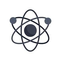 Nanotechnology atom icon flat isolated vector