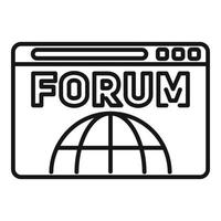 Web forum icon outline vector. Online business vector