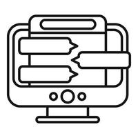 Chat online icon outline vector. Business forum vector