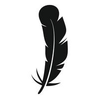 Smooth feather icon simple vector. Bird pen vector