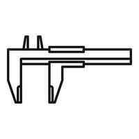 Engineering caliper icon outline vector. Calliper vernier vector