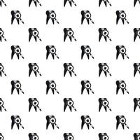 Inspection of tooth pattern, simple style vector