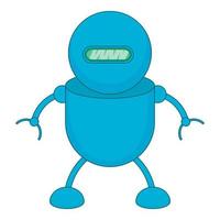 Robotic toy icon, cartoon style vector