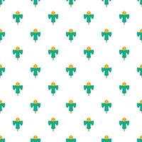 Scarecrow pattern, cartoon style vector