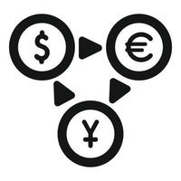 vector simple de icono de moneda de dinero. finanzas bancarias