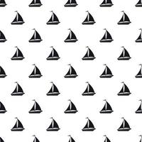 Boat with sails pattern, simple style vector