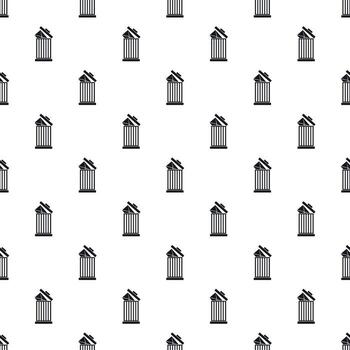 Delete letter in basket pattern, simple style vector