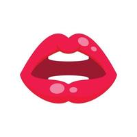 Sexy kiss icon flat isolated vector