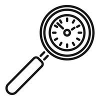 Time search control icon outline vector. Work project vector