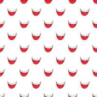 Mouth clown pattern, cartoon style vector