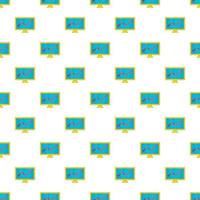 Statistics on monitor pattern, cartoon style vector