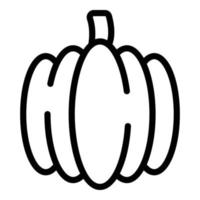 vector de contorno de icono de dieta paleo de calabaza. comida gratis