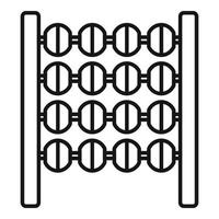 Business abacus icon outline vector. Math calculator vector