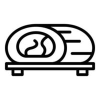 vector de contorno de icono de rollo australiano. comida cocina