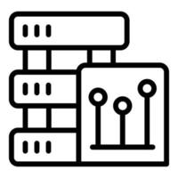 Server data icon outline vector. Graph research vector