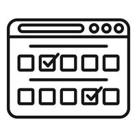 Web mark test icon flat vector. School exam vector
