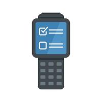 Inventory check device icon flat isolated vector