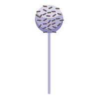 Cream cake pop icon isometric vector. Food party vector