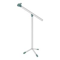 Microphone stand icon, cartoon style vector